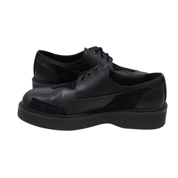 Lanvin Mens Chunky Derbys US 10 UK9 Black Leather Suede Crepe Platform Sole